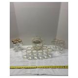 Gold Band Glassware Set with Pitcher