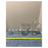 Etched Glassware With Lidded Pieces