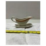 Sterling China Gravy Boat and Matching Tray