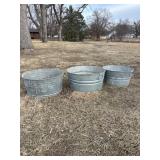 Galvanized Metal Tubs (3)