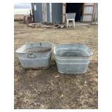 Galvanized Metal Tubs (2)