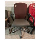 Contoured Office Chair with Caster Wheels