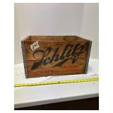 Schlitz Beer Wooden Crate with Branding