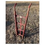 Antique Wooden Handle Metal Utility Cart