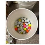 Bucket of Assorted Golf Balls