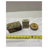 Three Small Tin Containers