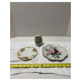 Floral Decorative Plates and Shaker