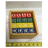 Wooden Block Set with Letters and Symbols