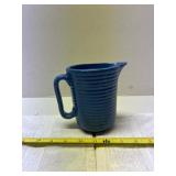 Blue Ringware Pottery Pitcher