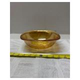 Marigold Carnival Glass Square Bowl