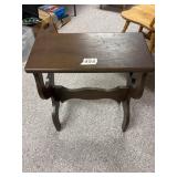 Wooden Side Table With Curved Legs