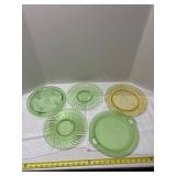 Green Glassware Dishes