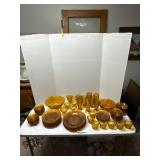 Tiara Amber Glassware Set