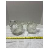 Anchor Hocking Manhattan Ribbed Glass Pitchers