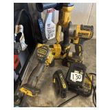Dewalt tools with charger and battery