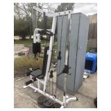 Weight bench with weights