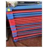 red and blue childrens cots