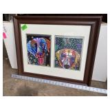 Colorful Absteract Dog Framed Picture