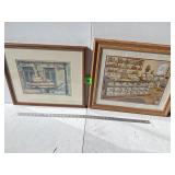 (2) Assorted Prints, Signed Wall Art