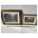 (2) Med. Thomas Kinkade Litho Prints