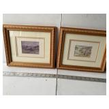 (2) Matching Signed Paintings, Small