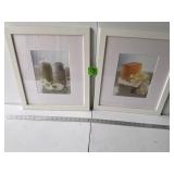 (2) Matching White Framed Pictures