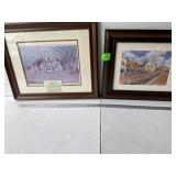 (2) Medium Prints, Raleigh Tavern, Signed