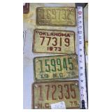 (4) Small License Plates Assorted