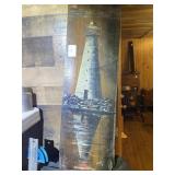 Lighthouse Rendition on Board 26" x 9"