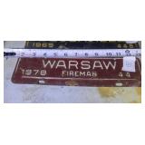 License Plate WARSAW