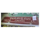 License Plate WARSAW