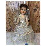 Vintage Bride doll 27' tall Plastic