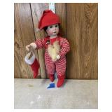 15 inch doll Red/ white porcelain