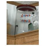 Lance Glass Cookie Jar with metal top