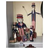 Patriotic Uncle Sam figurines