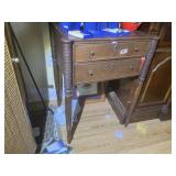 Sewing table with contents