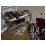 Entertainment stand and contents