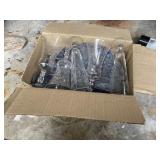 Large box of crystal glasses/champagne flutes