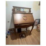 Desk with contents
