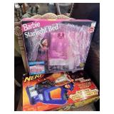 Barbie and Nerf gun