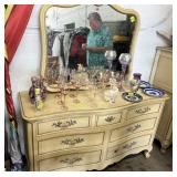 Seven drawer dresser with mirror