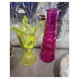 Pitcher and vase
