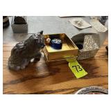Cat decoration and small perfume bottle