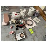 Candy dishes, cups, costume jewelry, etc.