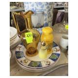 Plates and vase