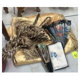 Hand fans and tapestry