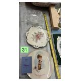 Two plates and ashtray