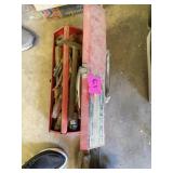 tool box with tools and box lot