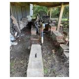 metal contents under shed on right not trailer bom