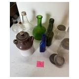 msc lot of vuntage glass bottles
